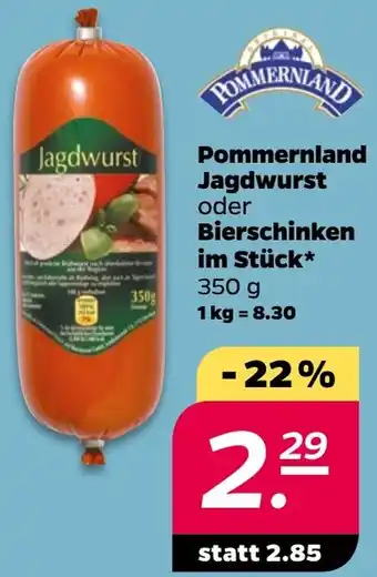 NETTO Pommernland Jagdwurst oder Bierschinken Angebot