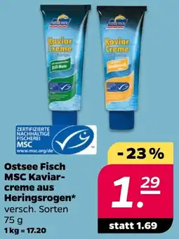 NETTO Ostsee Fisch MSC Kaviarcreme aus Heringsrogen Angebot