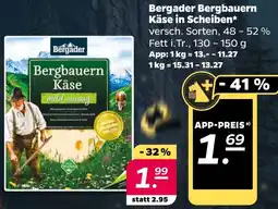 NETTO Bergader Bergbauern Käse in Scheiben Angebot