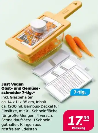 NETTO Just Vegan Obst- und Gemüseschneider 7-tlg. Angebot