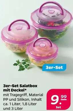 NETTO 3er-Set Salatbox mit Deckel Angebot
