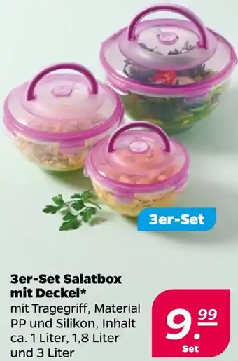 NETTO 3er-Set Salatbox mit Deckel Angebot