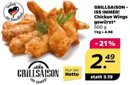 NETTO GRILLSAISON - ISS IMMER! Chicken Wings gewürzt Angebot