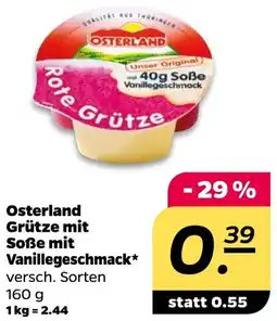 NETTO Osterland Grütze mit Soße mit Vanillegeschmack Angebot