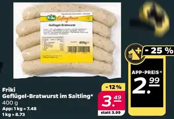 NETTO Friki Geflügel-Bratwurst im Saitling Angebot