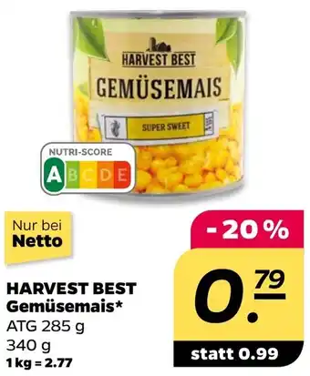 NETTO HARVEST BEST Gemüsemais Angebot