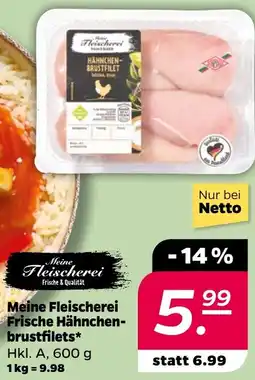 NETTO Meine Fleischerei Frische Hähnchenbrustfilets Angebot