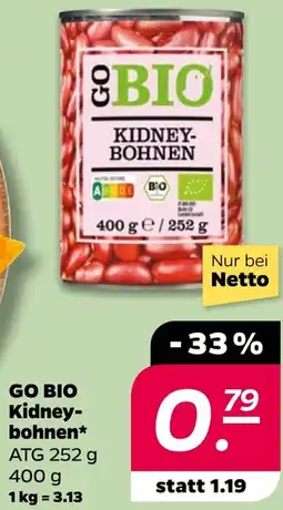 NETTO GO BIO Kidneybohnen Angebot