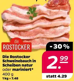 NETTO Die Rostocker Schweinebauch in Scheiben natur oder mariniert Angebot