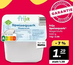 NETTO frija Speisequark Angebot