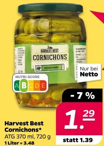 NETTO Harvest Best Cornichons Angebot