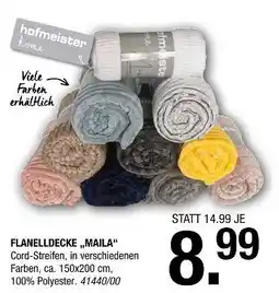 Hofmeister Hofmeister flanelldecke „maila“ Angebot