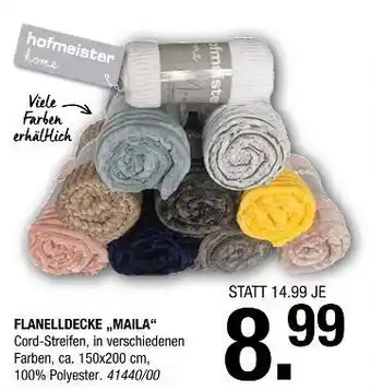 Hofmeister Hofmeister flanelldecke „maila“ Angebot