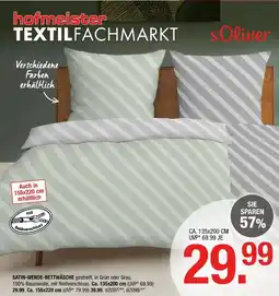 Hofmeister S.oliver satin-wende-bettwäsche Angebot