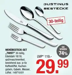 Hofmeister Justinus menübesteck-set 'twist' Angebot
