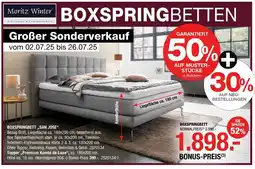 Hofmeister Moritz winter boxspringbett 'san jose' oder topper „premium kombi de luxe“ Angebot