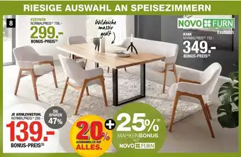 Hofmeister Novofurn esstisch, armlehnstuhl oder passende bank Angebot