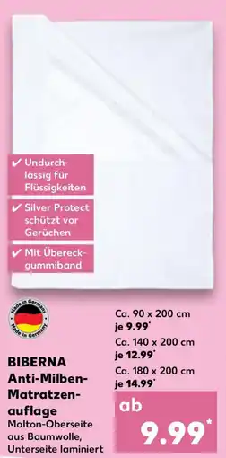 Kaufland BIBERNA Anti-Milben- Matratzen- auflage Angebot