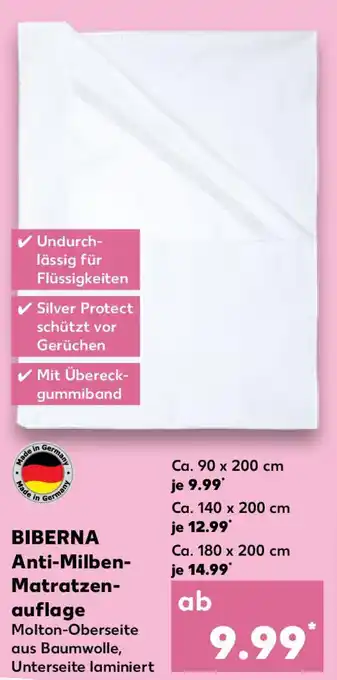 Kaufland BIBERNA Anti-Milben- Matratzen- auflage Angebot