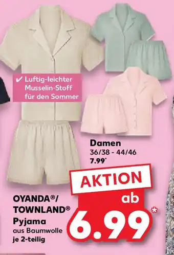 Kaufland OYANDA/ TOWNLAND Pyjama Angebot