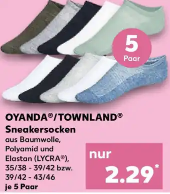 Kaufland OYANDA/TOWNLAND Sneakersocken Angebot