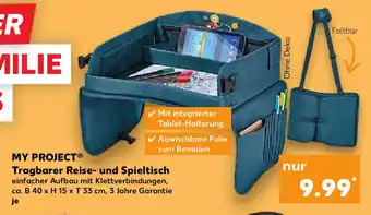 Kaufland MY PROJECT Tragbarer Reise- und Spieltisch Angebot