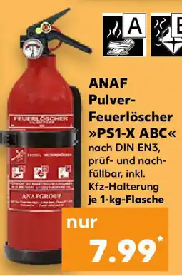 Kaufland ANAF Pulver- Feuerlöscher PS1-X ABC Angebot