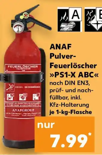 Kaufland ANAF Pulver- Feuerlöscher PS1-X ABC Angebot