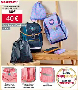 Woolworth Schulranzen-Set Gr. 38x25x17 cm Angebot