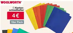 Woolworth Karton- schnellhefter Angebot