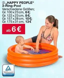 Woolworth HAPPY PEOPLE" 3-Ring-Pool Angebot