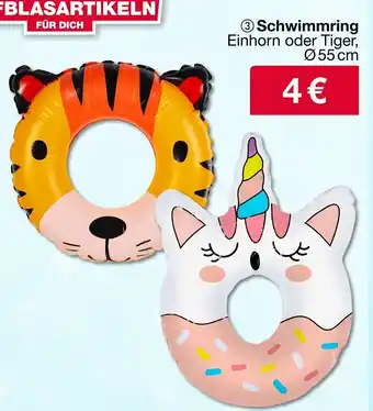 Woolworth ③Schwimmring Einhorn oder Tiger, 055 cm Angebot