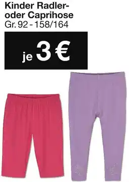 Woolworth Kinder Radler- oder Caprihose Gr. 92-158/164 Angebot