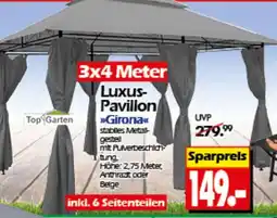 Wreesmann Top Garten 3x4 Meter Luxus- Pavillon Angebot