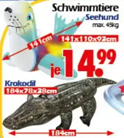Wreesmann Schwimmtiere Seehund Krokodil Angebot