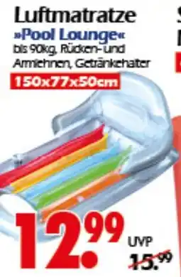 Wreesmann Luftmatratze Pool Lounge Angebot