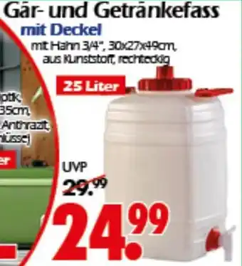Wreesmann Gar- und Getränkefass mit Deckel Angebot