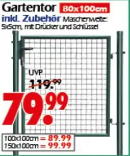 Wreesmann Gartentor 80x100cm inkl. Zubehör Angebot