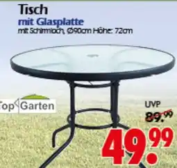Wreesmann Top Garten Tisch mit Glasplatte Angebot