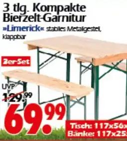 Wreesmann 3 tlg. Kompakte Bierzelt-Garnitur Angebot