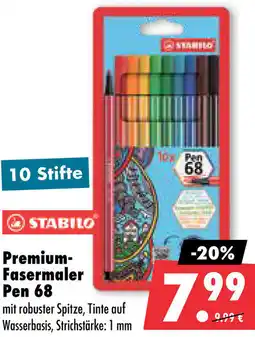 Mäc Geiz STABILO Premium Fasermaler Pen 68 Angebot