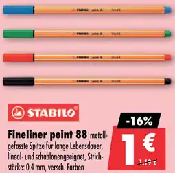 Mäc Geiz STABILO Fineliner point 88 Angebot