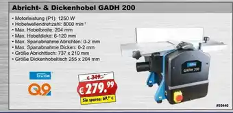 Stabilo Fachmarkt Güde Abricht- & Dickenhobel Gadh 200 Angebot