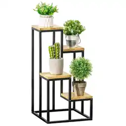 Netto Marken-Discount Outsunny Blumenständer Tannenholz, Stahl Angebot