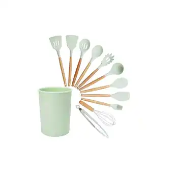 Netto Marken-Discount 11x Küchenutensilien aus Silikon mit Halter - Türkis Angebot