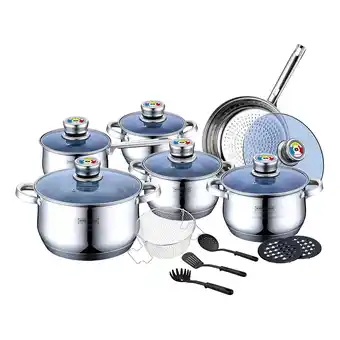 Netto Marken-Discount Kochgeschirr-Set, 6 Pfannen - Silber Angebot