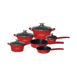 Netto Marken-Discount Töpfchenset in 10 Teilen - rot - stilvolles Design Angebot