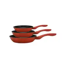 Netto Marken-Discount Set mit Bratpfannen - 3-teilig - antihaftbeschichtet - rot Angebot