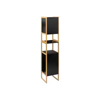 Netto Marken-Discount Hohes Badezimmerregal mit Schrank - Schwarz Angebot