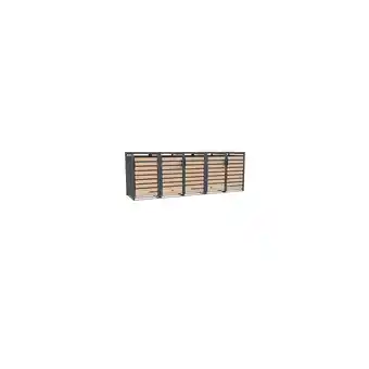 Netto Marken-Discount Westmann Mülltonnenbox Lacina 5x 240 L Holzoptik 80x332x116cm Angebot